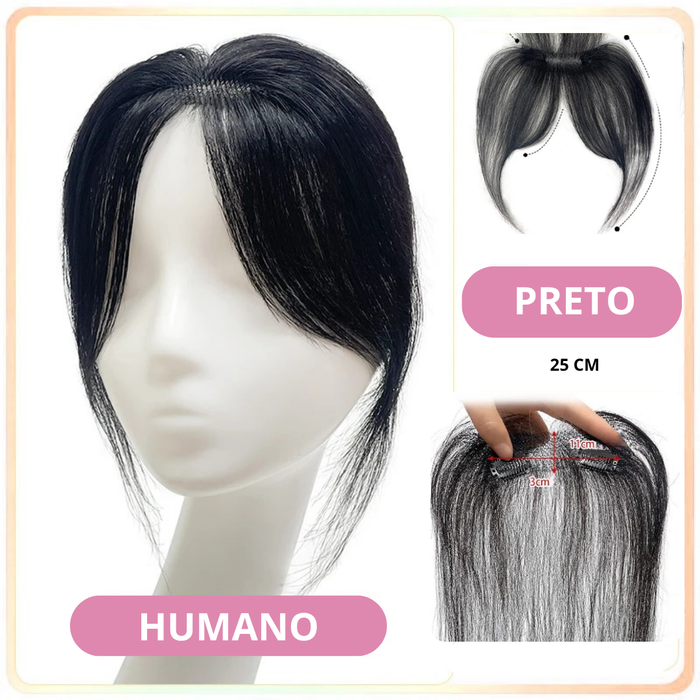 Flequillo Afrodita: prótesis capilar con corte bang para ocultar entradas