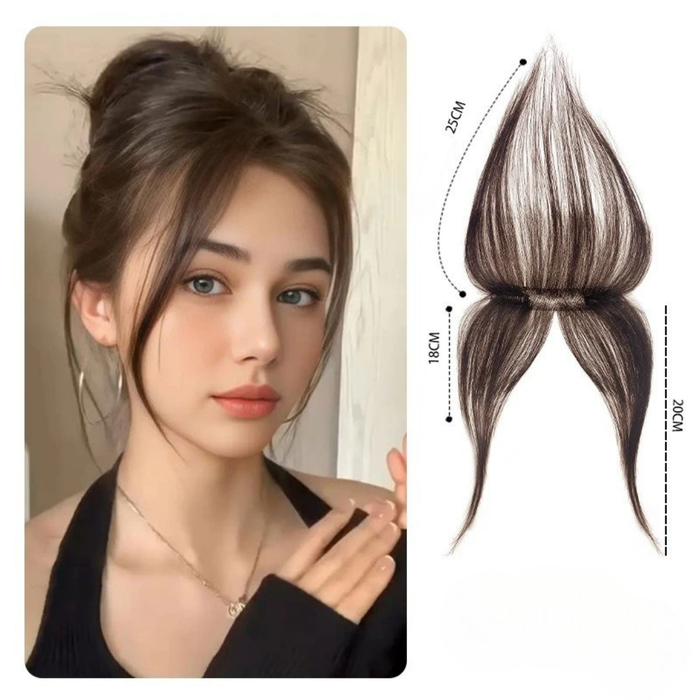 Flequillo Afrodita: prótesis capilar con corte bang para ocultar entradas