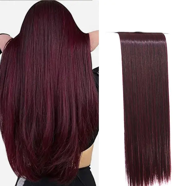 Extensión de cabello LACIO abundante - Mide 60cms de largo x 24cms de ancho y tiene 5 pinzas para asegurar al cabello real
